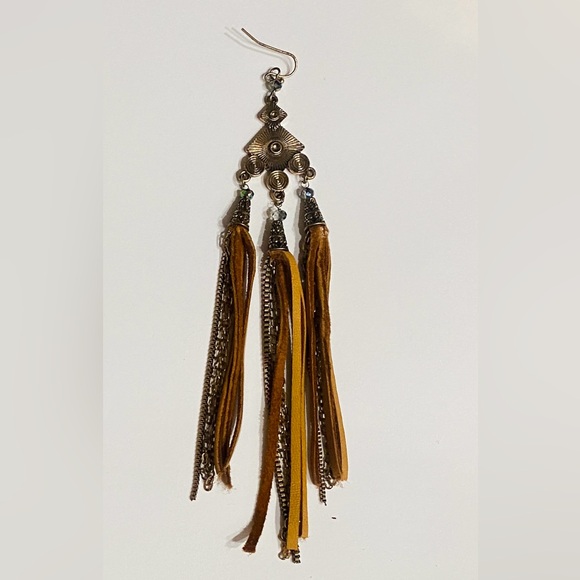 Free People Boho Fringe Statement Earrings - Picture 2 of 2